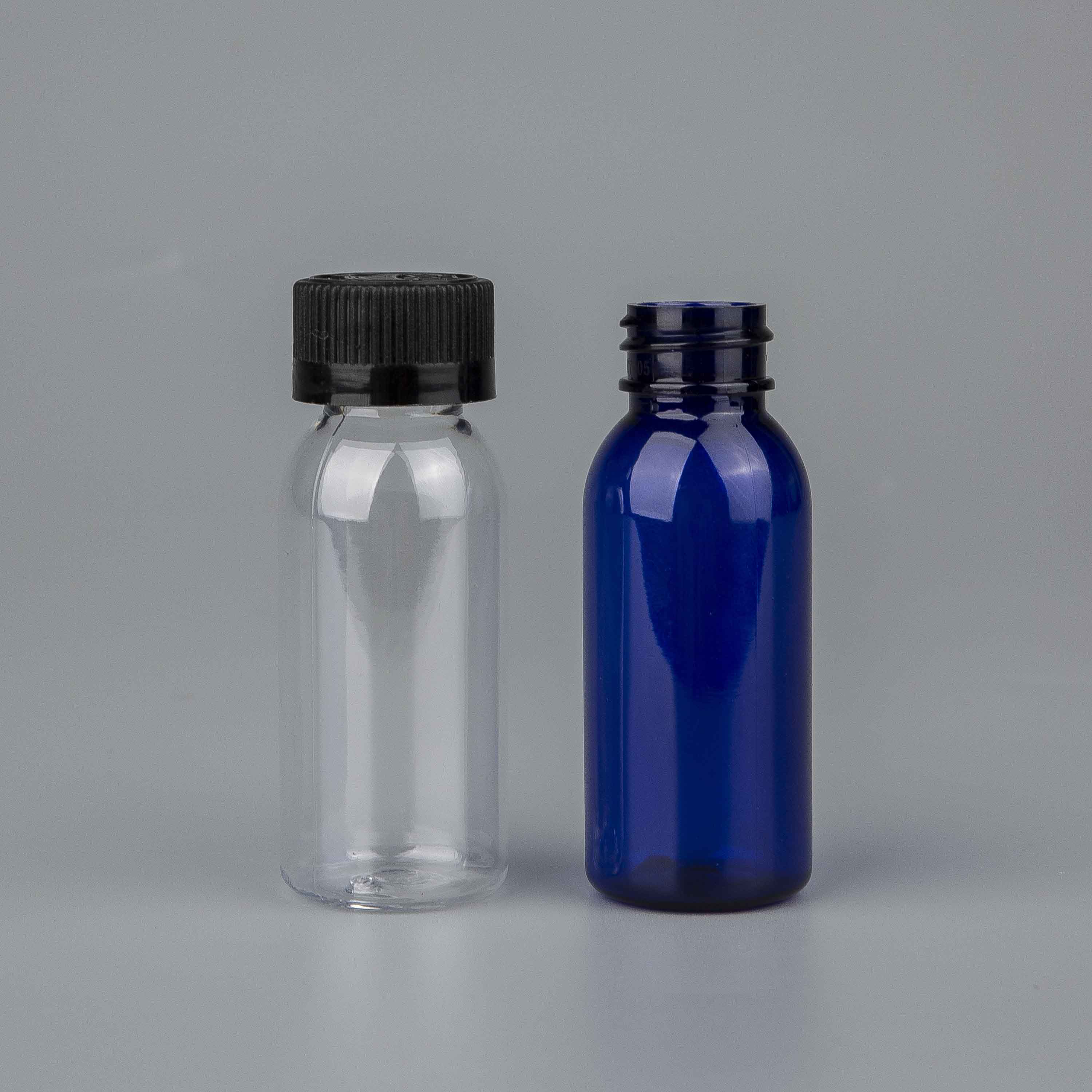 1/2/4/8oz Clear Plastic Bullet PET/PCR Bottles for Personal Care Travel Refillable Using Cosmetic Bottle