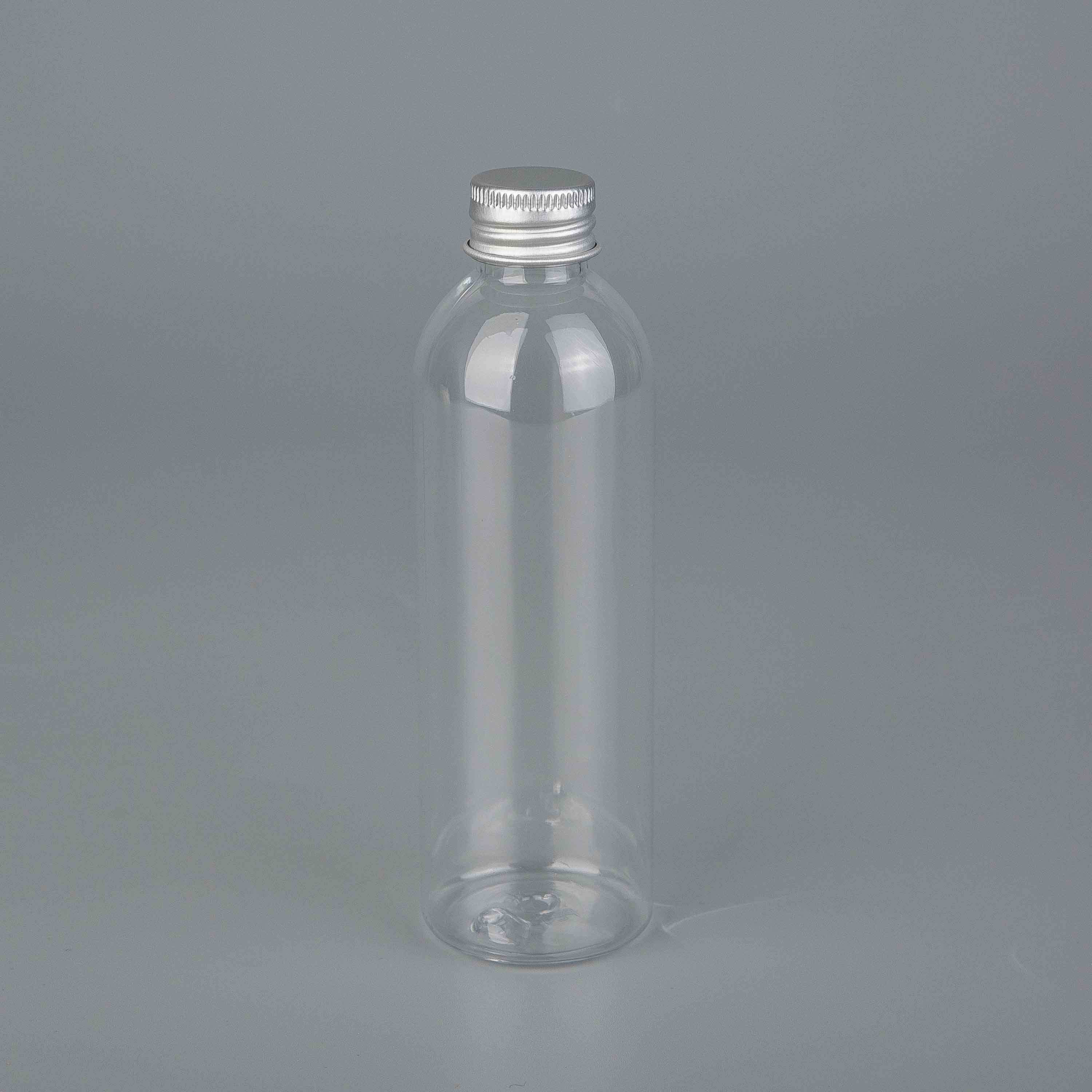 180ml Clear Plastic PE Screw Cap Bottle for beverages