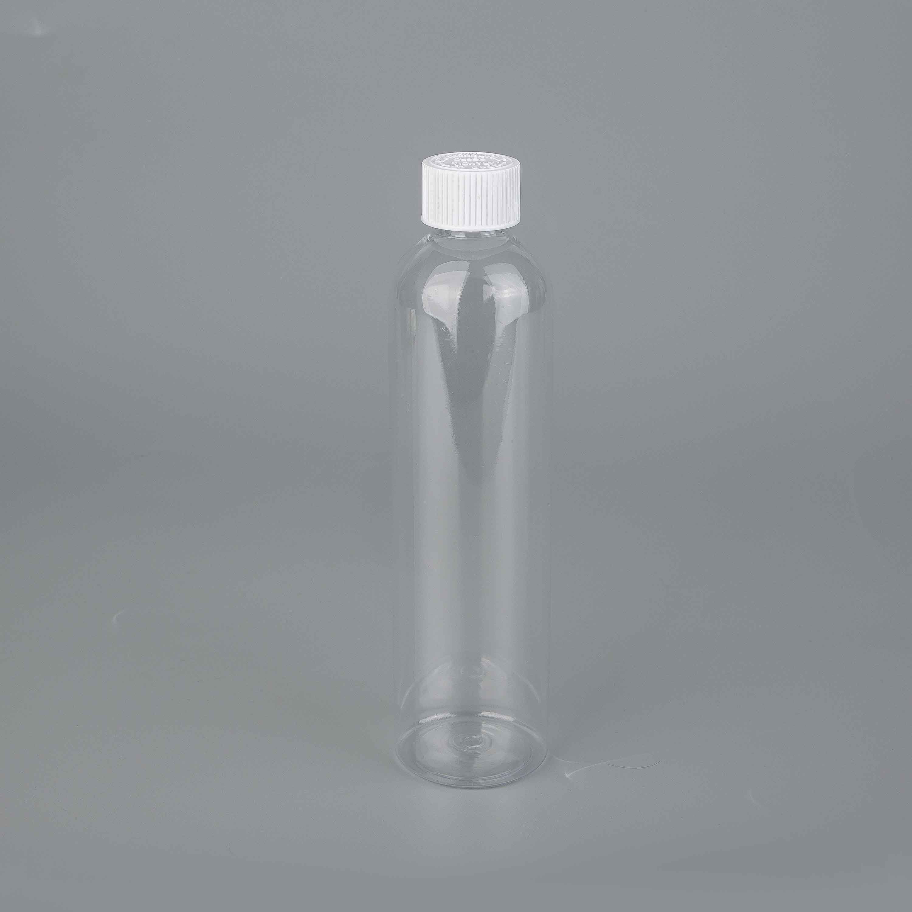 180ml Clear Plastic PE Screw Cap Bottle for beverages