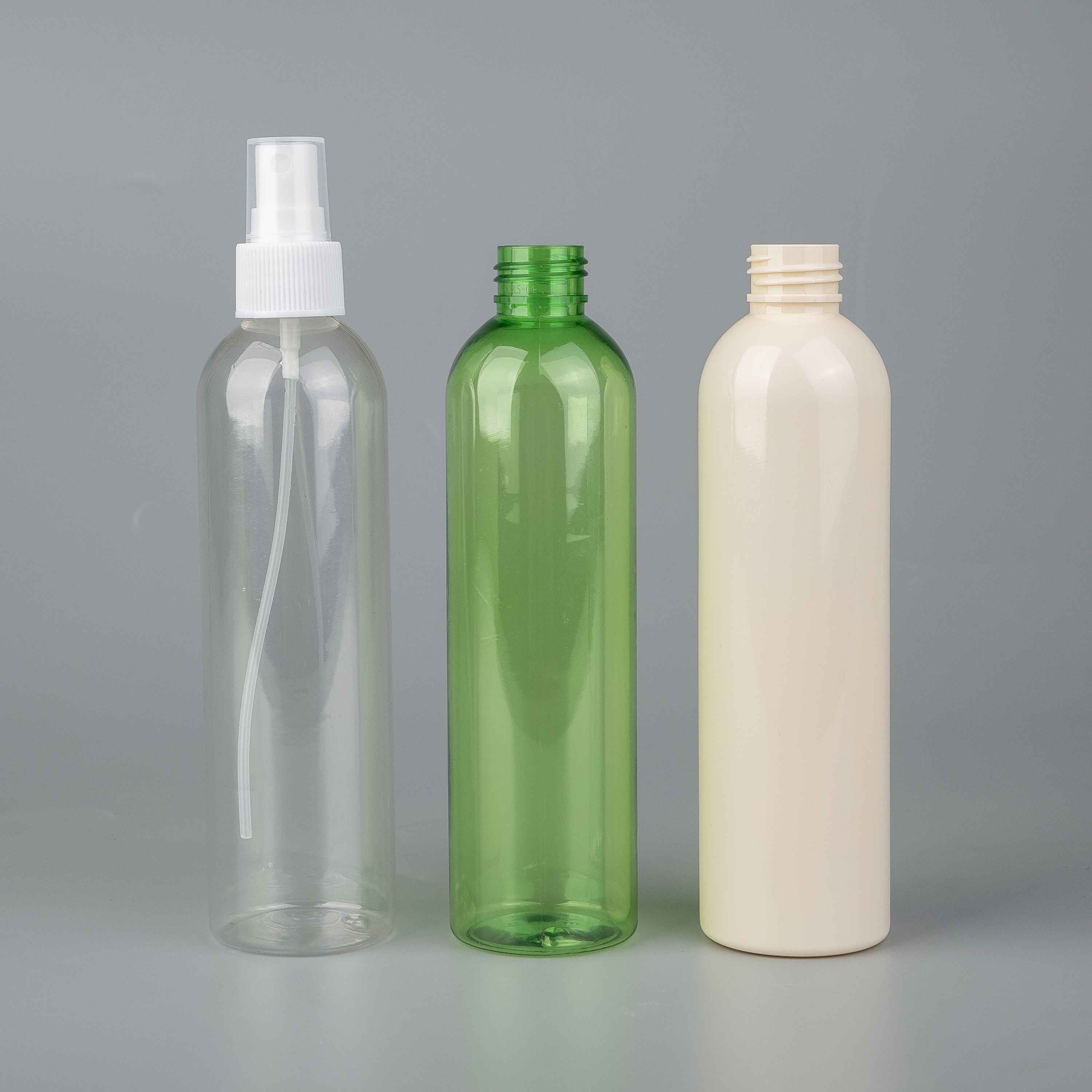 1/2/4/8oz Clear Plastic Bullet PET/PCR Bottles for Personal Care Travel Refillable Using Cosmetic Bottle