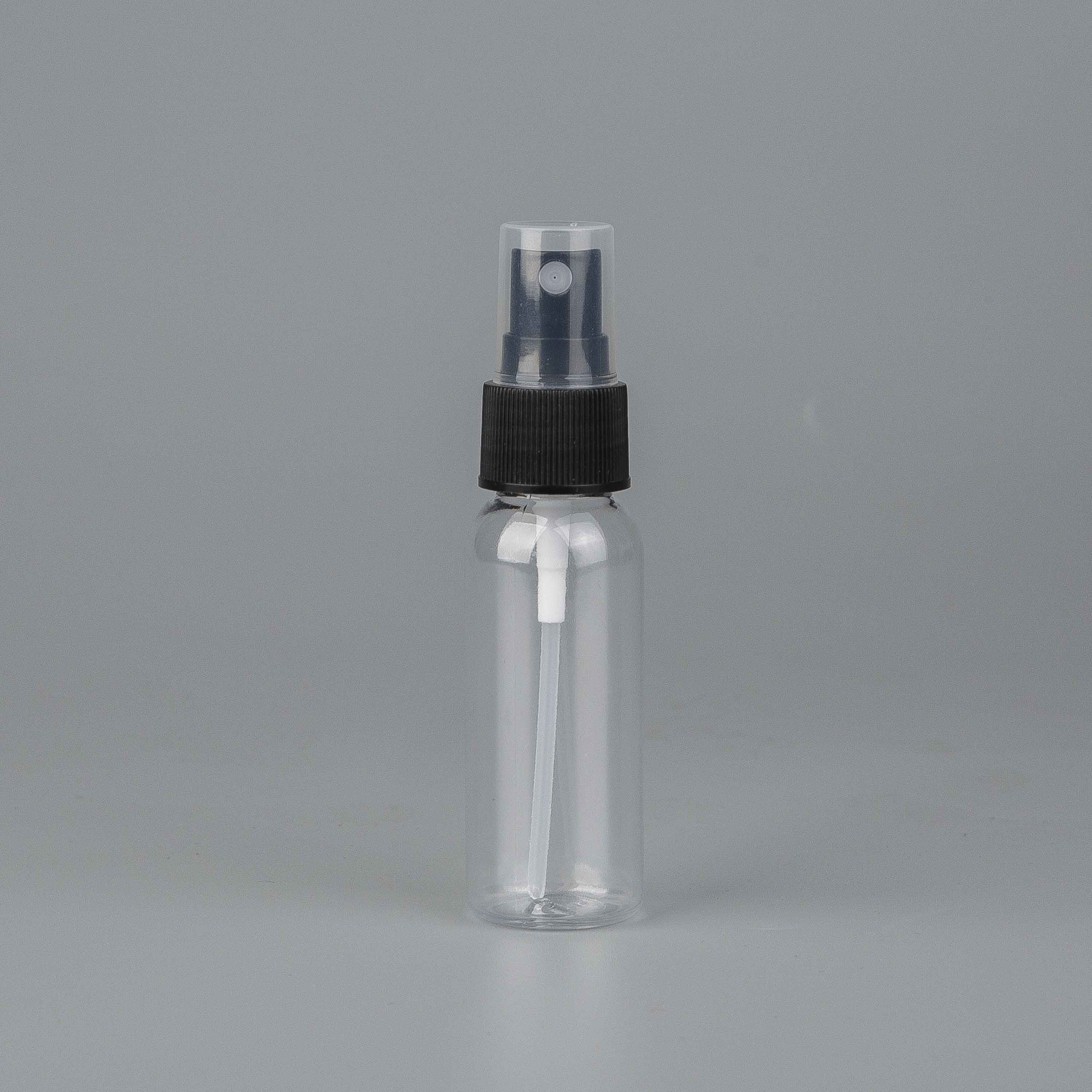 30/60/120/180ml Clear Round Plastic PET/PCR Mist Sprayer Bottle For Cosmetic Packaging