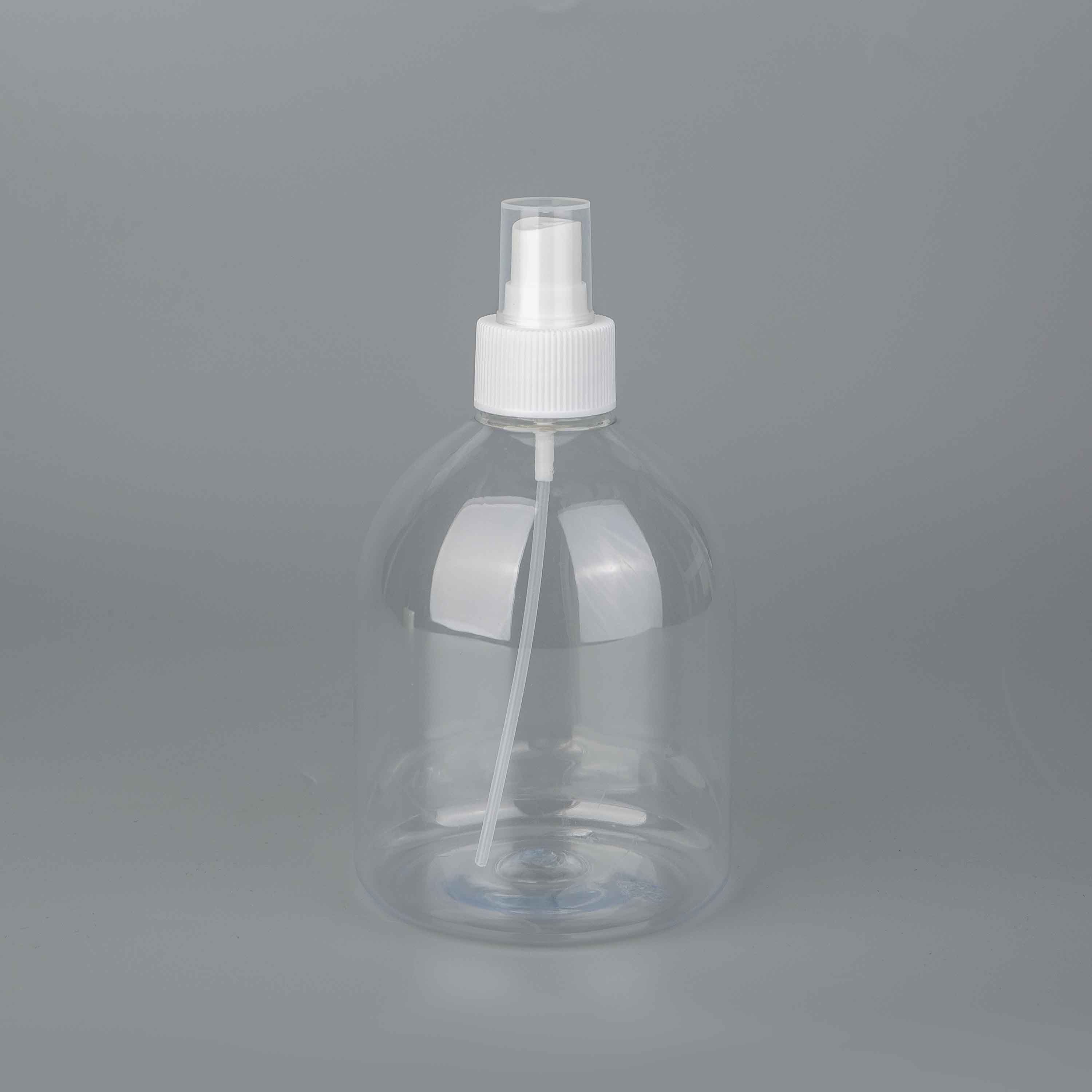 300/500ml Round Plastic PET/PCR Hand Sanitizer Bottle with Lotion pump