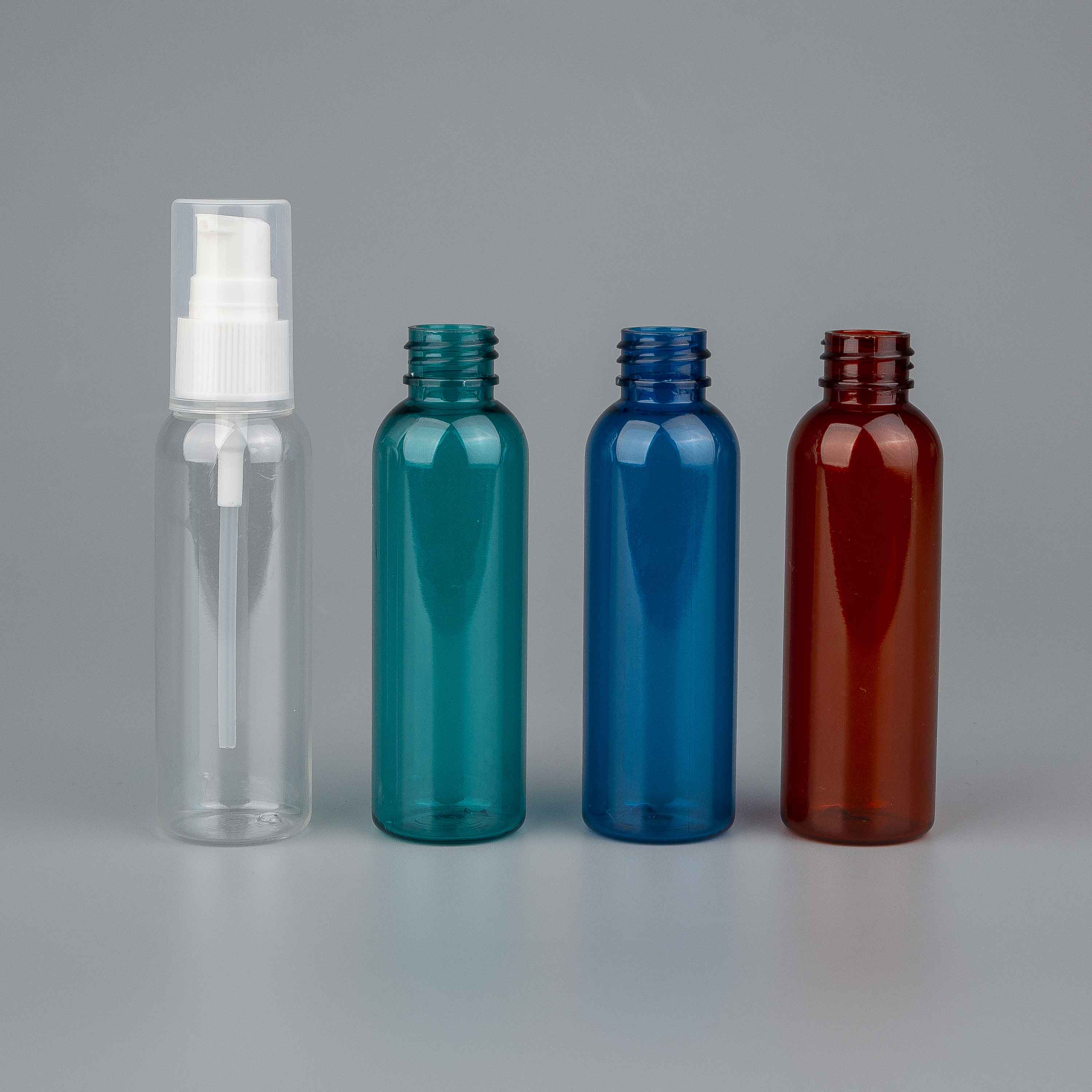 60ml /65ml Plastic Bullet PET Lotion pump Bottle Travel Cosmetic Bottle Refillable Bottles