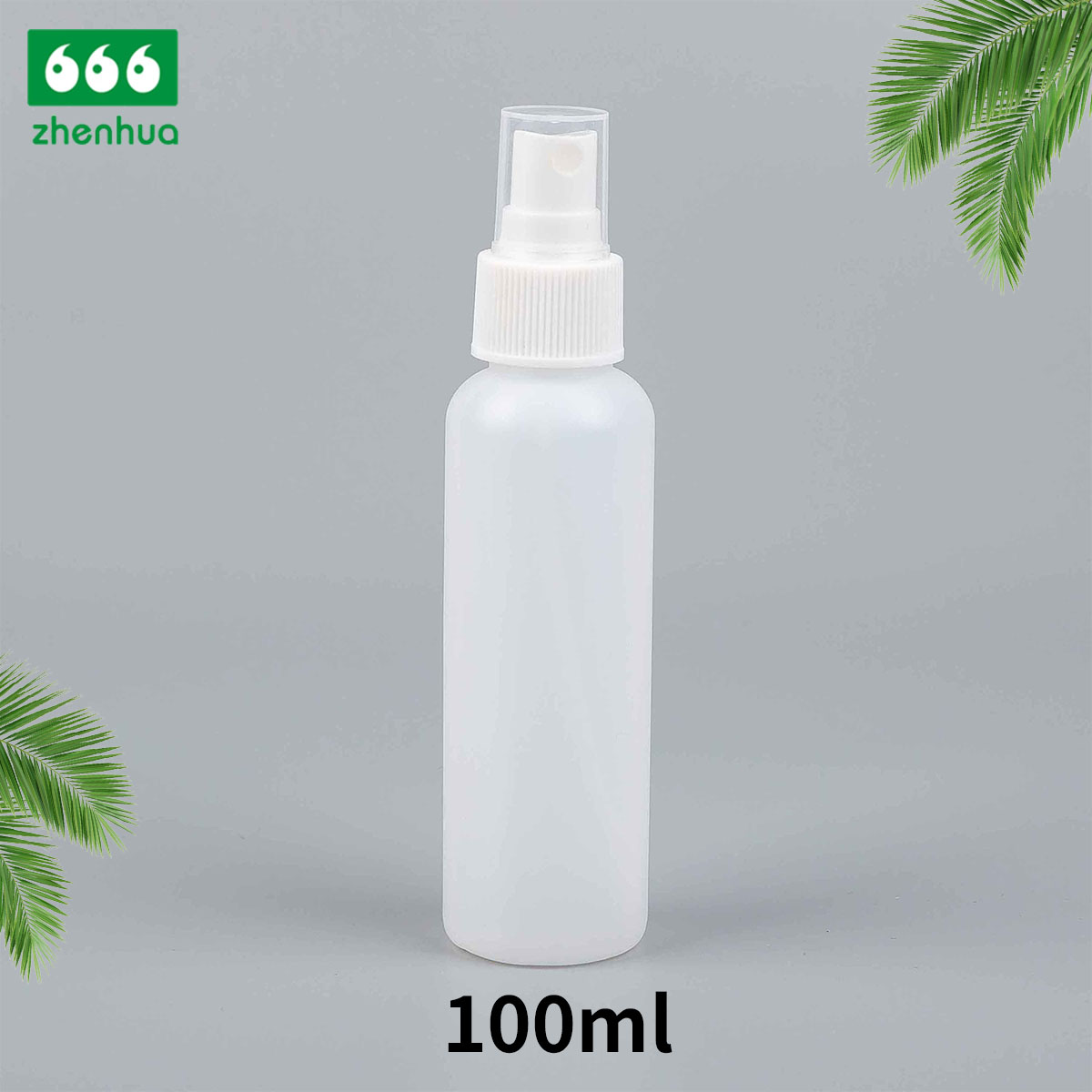 100ml/150ml/300ml 3oz 5oz 10oz Natural/White Plastic HDPE Round Spray Bottle with Fine Mist Sprayer for Chemical Cleaner Packaging Using