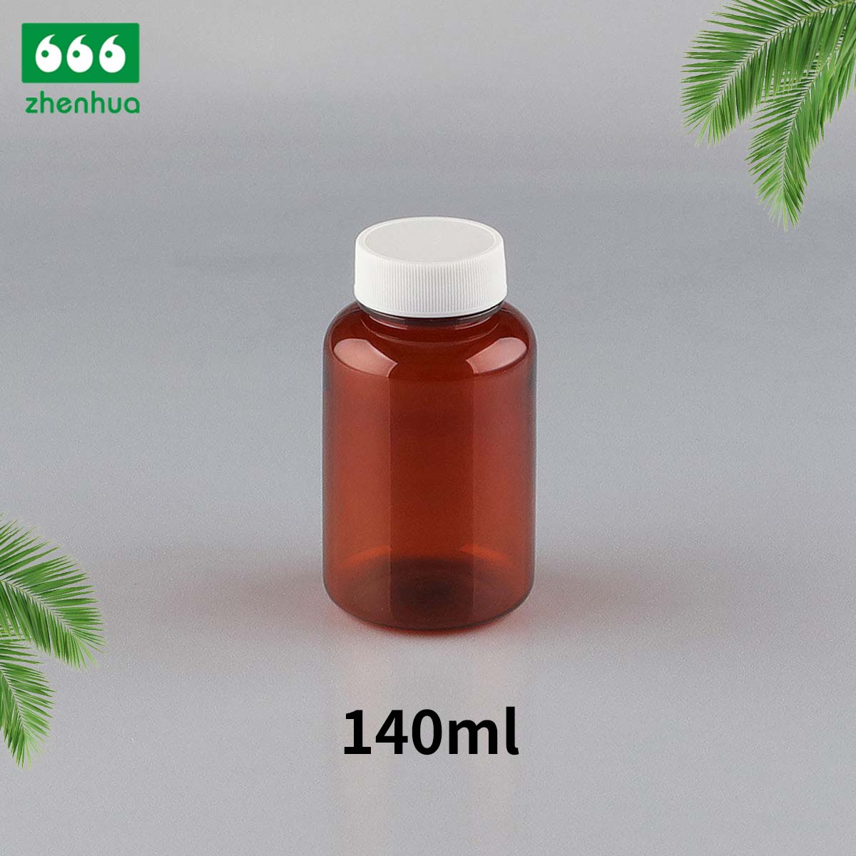 90cc 100cc 140cc 180cc Eco-friendly PET Amber Pharmaceutical Dietary Supplement Bottles Dispensing Bottles with PE High Screw Cap