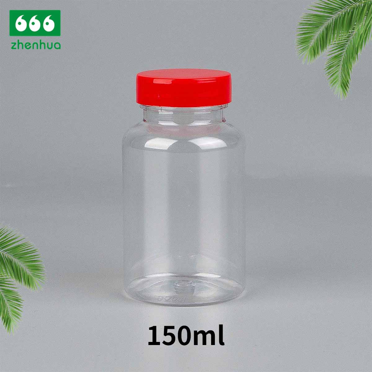 100/120/150/180ml Clear Round Capsule/Vitamin PET Bottle with PE Lined Screw Cap/Aluminum Cap