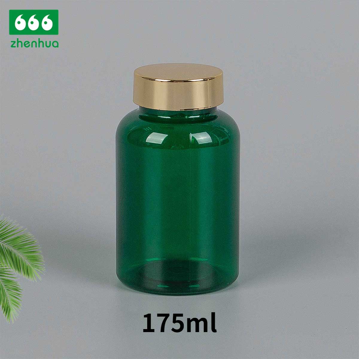 175cc 200cc Eco-friendly Amber PET Solid Capsule Packaging Bottle Chewable Tablet Bottle with White PP Flip Top Cap