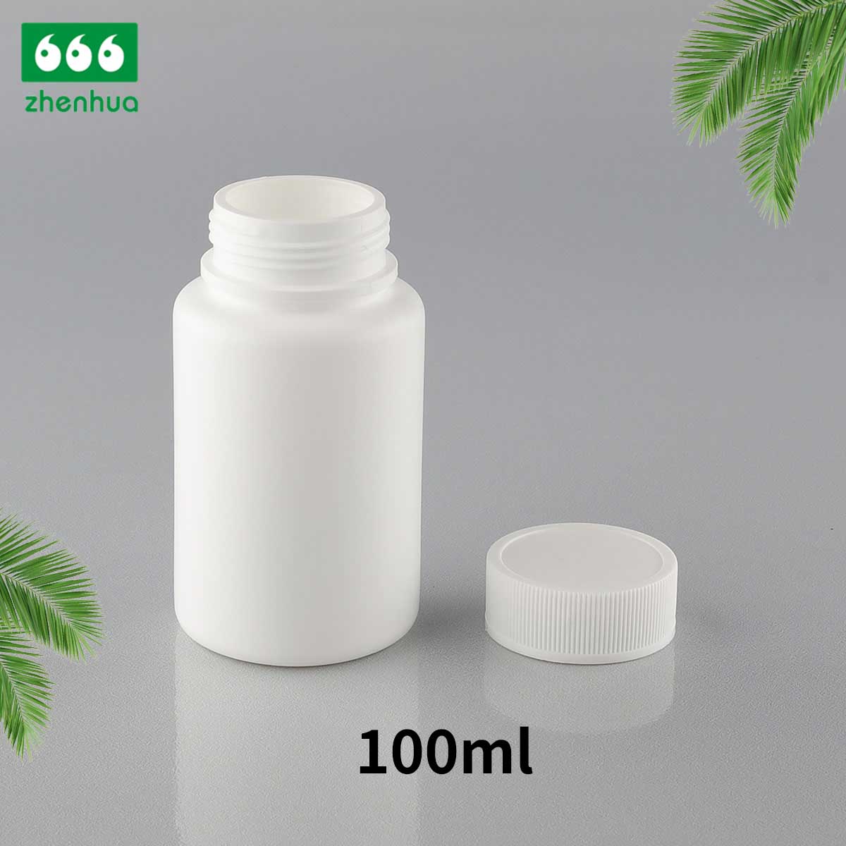 100cc 3.5oz Plastic HDPE Medicine Bottle Medicinal-grade Healthcare Supplement Bottle for Pharmacy with PE Lined Screw Cap