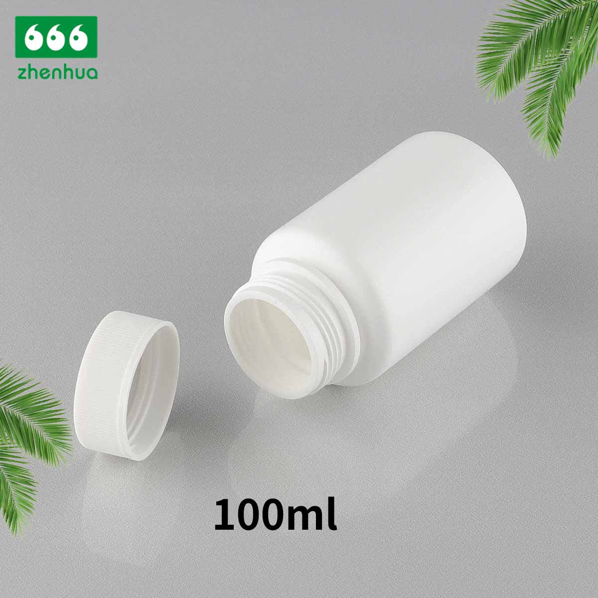 100cc 3.5oz Plastic HDPE Medicine Bottle Medicinal-grade Healthcare Supplement Bottle for Pharmacy with PE Lined Screw Cap