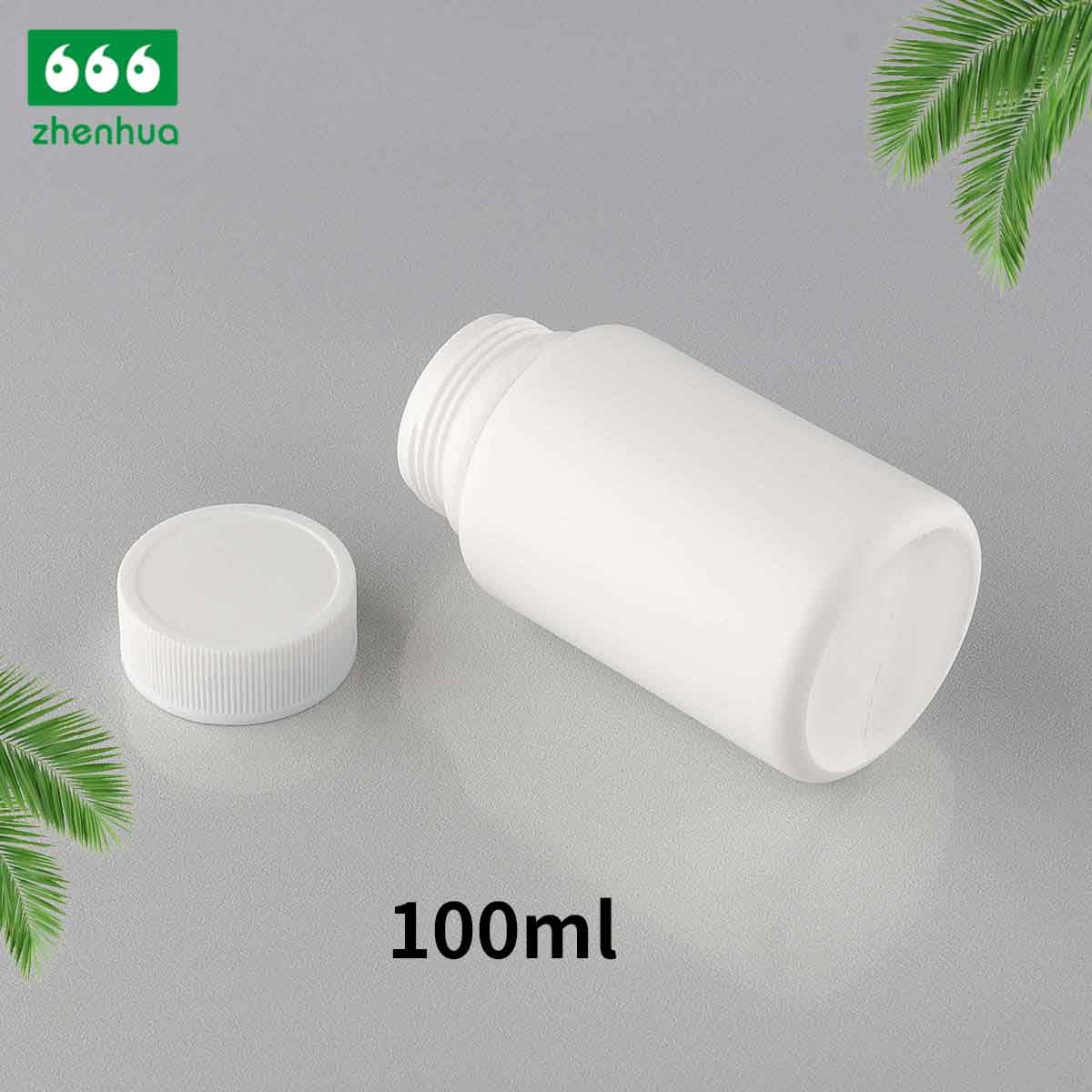 100cc 3.5oz Plastic HDPE Medicine Bottle Medicinal-grade Healthcare Supplement Bottle for Pharmacy with PE Lined Screw Cap