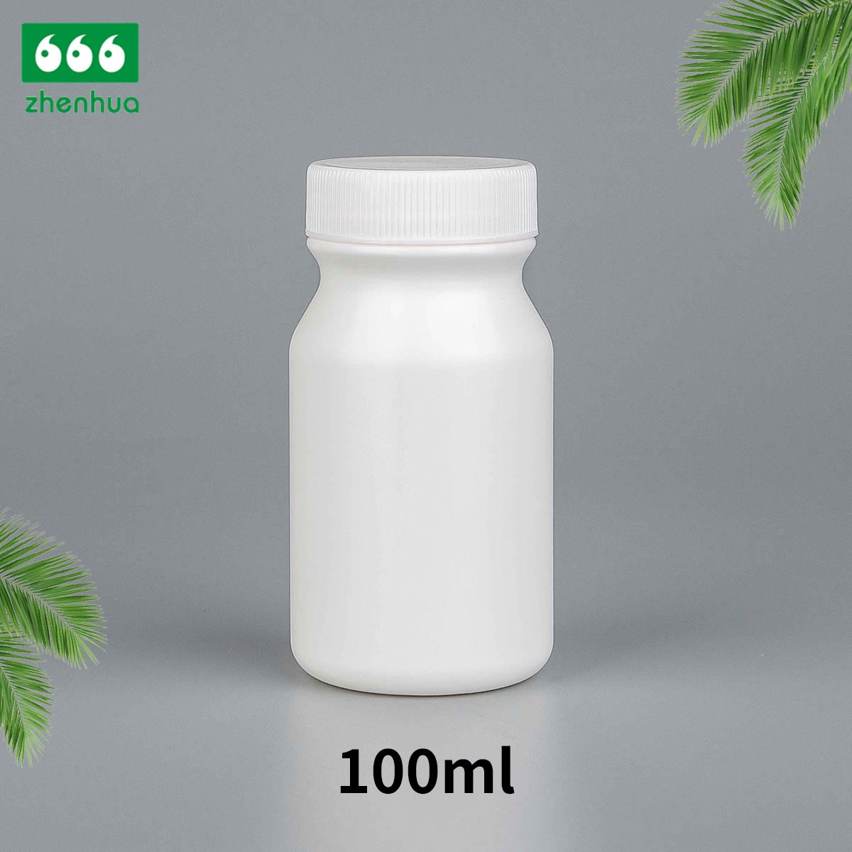 60cc/100cc Cylinder Vitamin Supplement Capsule HDPE Bottle Tablet Vial with White PE Lined Screw Cap