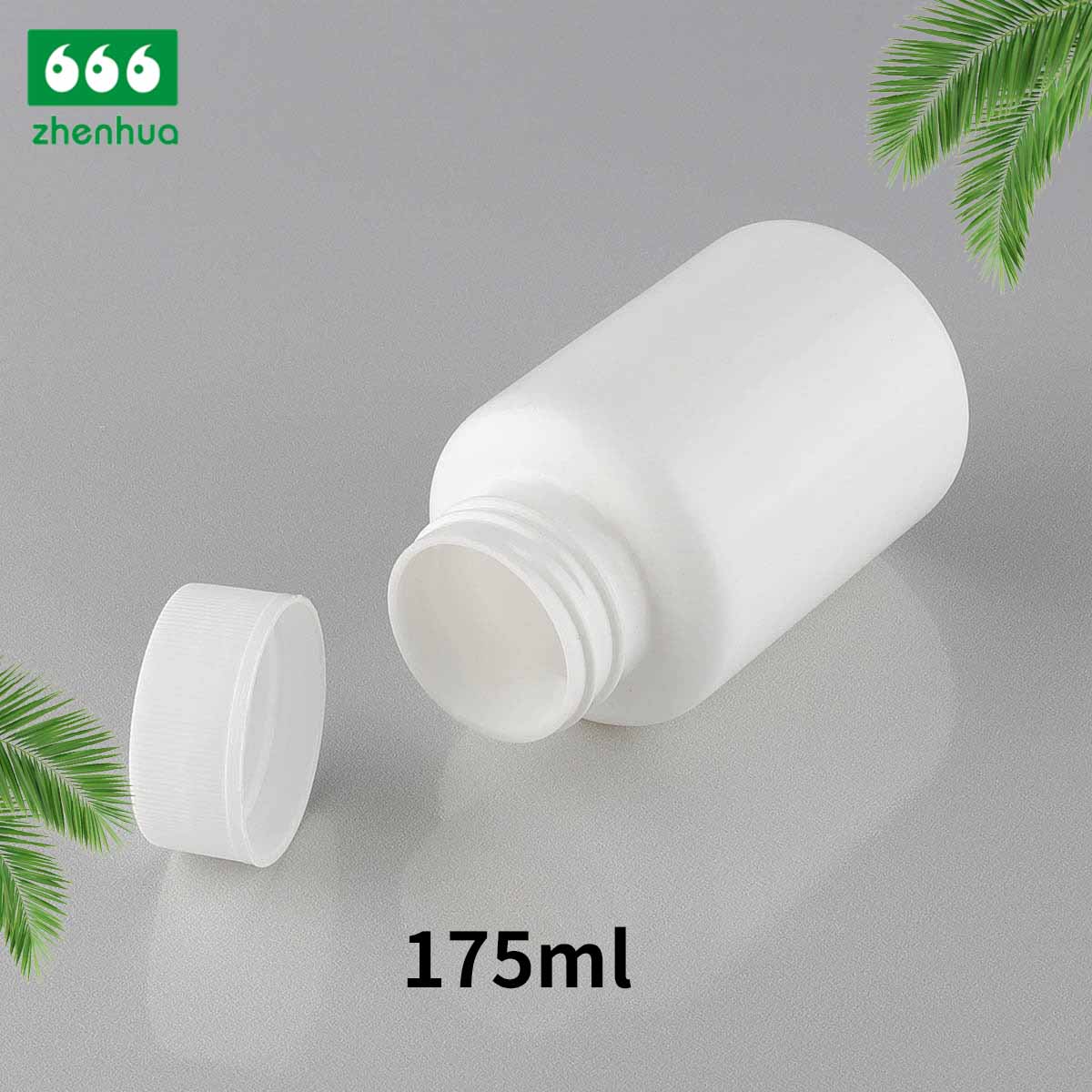 150ML 5OZ Plastic HDPE Round White Tablet Bottles With White PE Screw Cap For Pharmaceutical Packaging