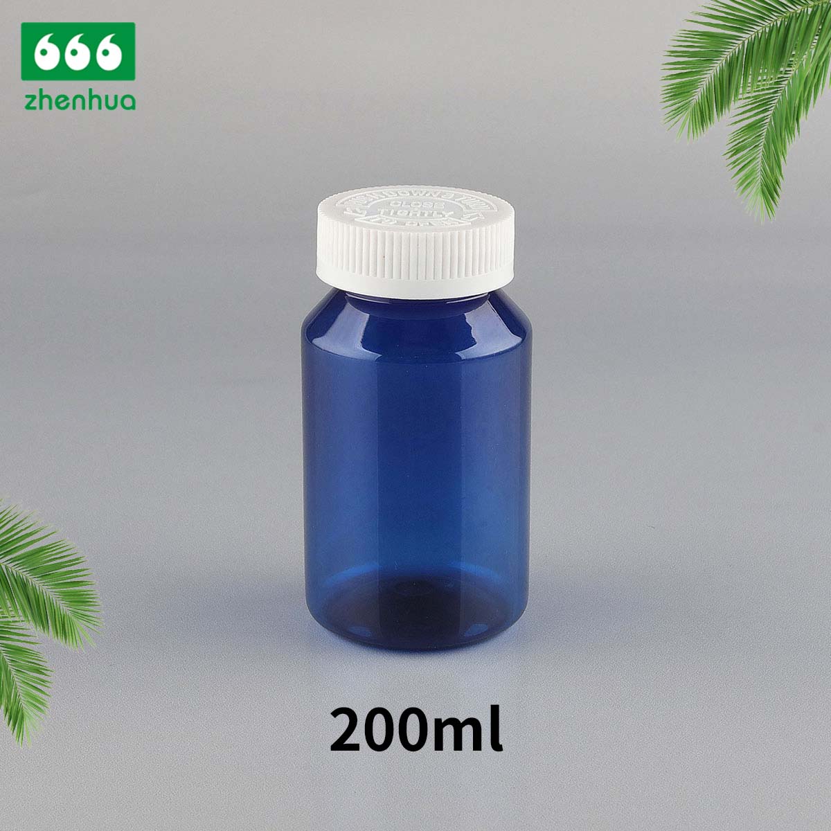 160ml 180ml 200ml Transparent Slant PET Nutraceutical Bottle  Pharmaceutical Grade Capsule Bottle with Electrified Aluminium Cap