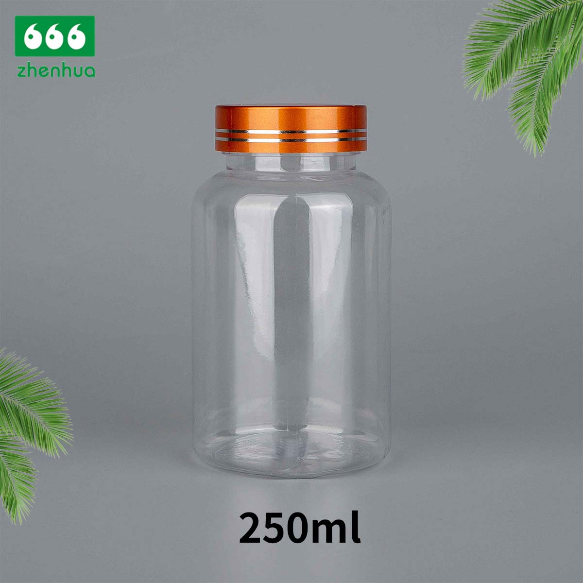 43/400 Calibre 150cc 200cc 250cc 280cc Plastic PET Amber Solid Tablet Packaging Bottle Herbal Extract Capsule Bottle