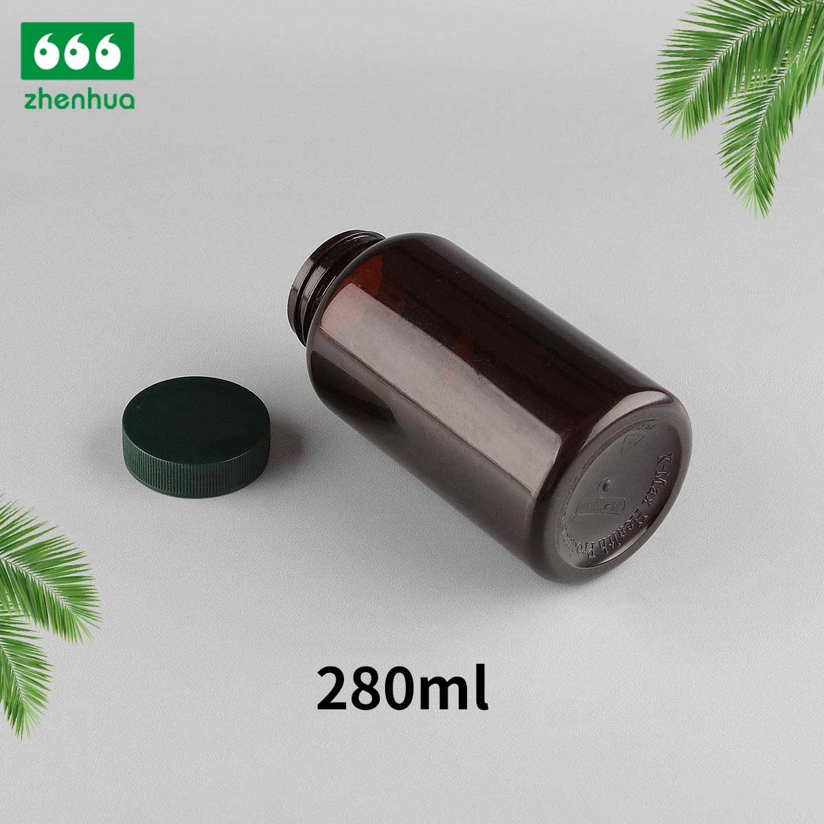 43/400 Calibre 150cc 200cc 250cc 280cc Plastic PET Amber Solid Tablet Packaging Bottle Herbal Extract Capsule Bottle