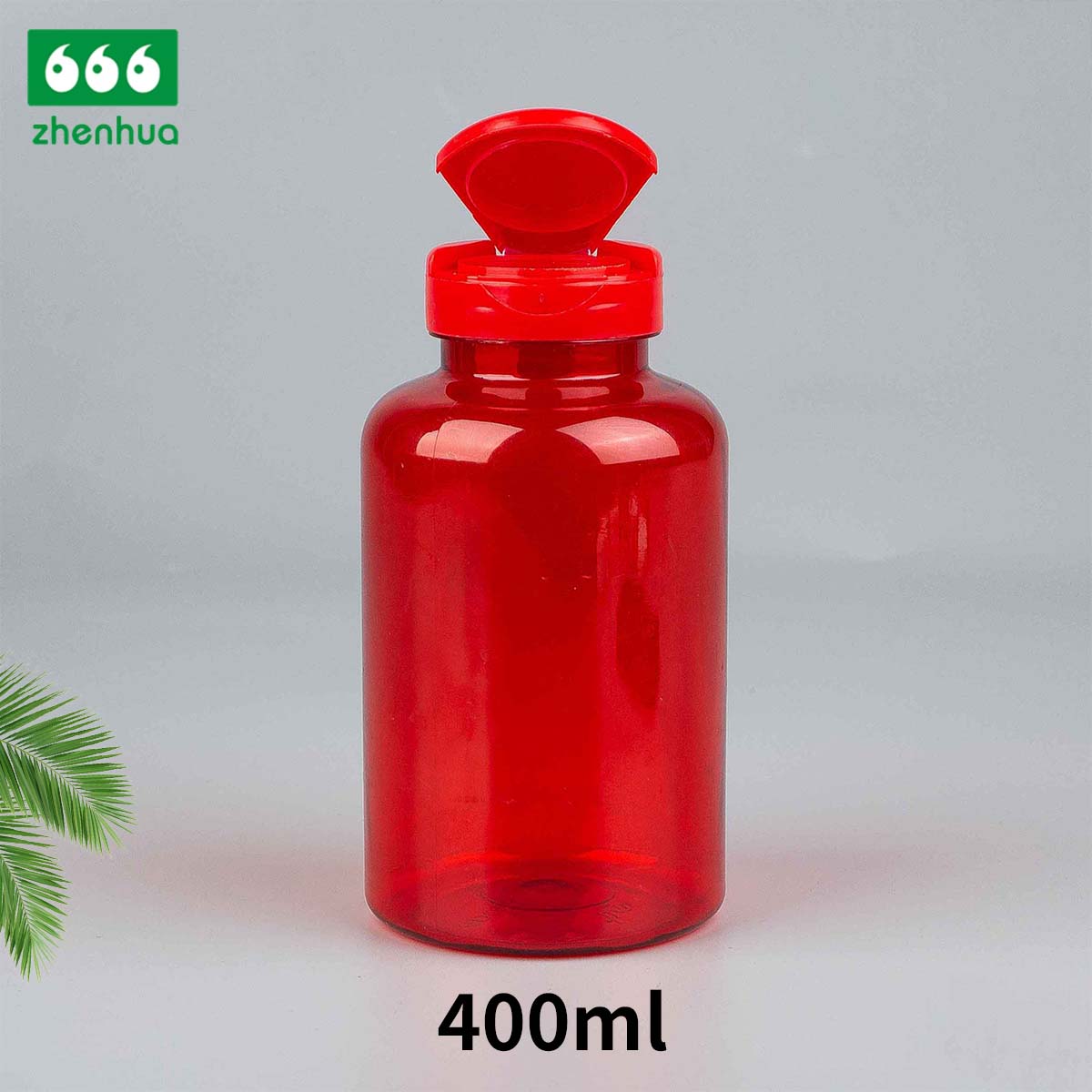 300ml 400ml 500ml 700ml Large Capacity Round Plastic PET Nutraceutical Bottle Medicinal Solid Amber Lightproof Bottle with Childproof Cap