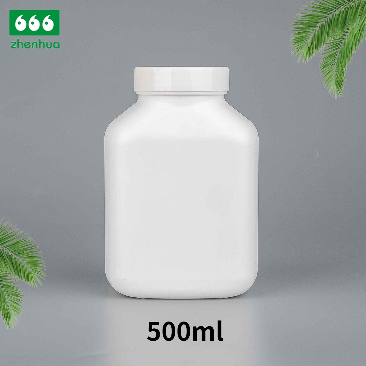 100ml 130ml 220ml 500ml Square HDPE Medicine Container Bottle Capsule Tablet Plastic Bottle with Child Resistant Cap