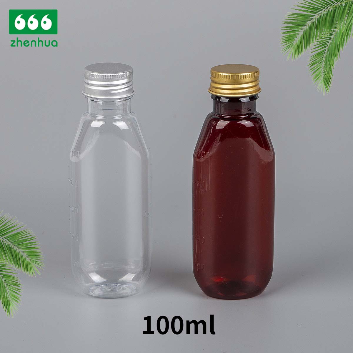 PET Syrup Bottle with Graduated Scale