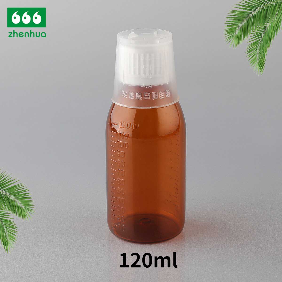 120ml/125ml/135ml Transparent/Amber Round PET Medicinal Liquid Bottle Syrup Bottle Suspension Bottle Child Resistant Cap/CRC