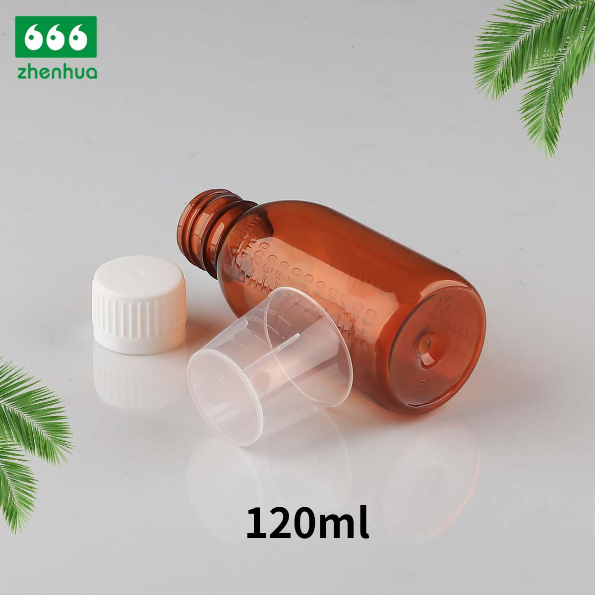 120ml/125ml/135ml Transparent/Amber Round PET Medicinal Liquid Bottle Syrup Bottle Suspension Bottle Child Resistant Cap/CRC