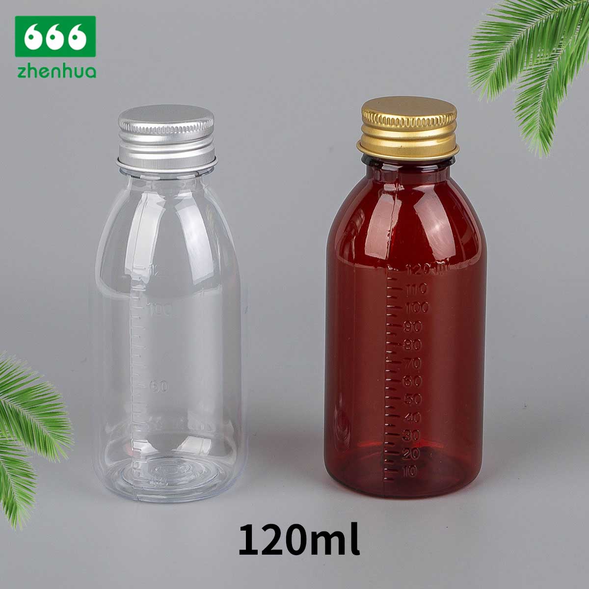 120ml/125ml/135ml Transparent/Amber Round PET Medicinal Liquid Bottle Syrup Bottle Suspension Bottle Child Resistant Cap/CRC