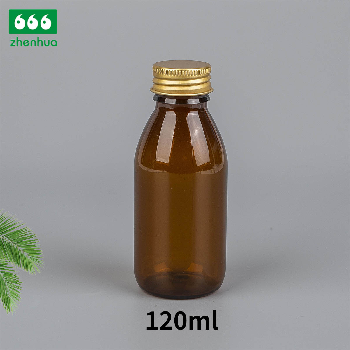 120ml Round Amber UV-protect PET Aromatherapy Refill Bottle Hydrosol Bottle Cosmetic Bottle