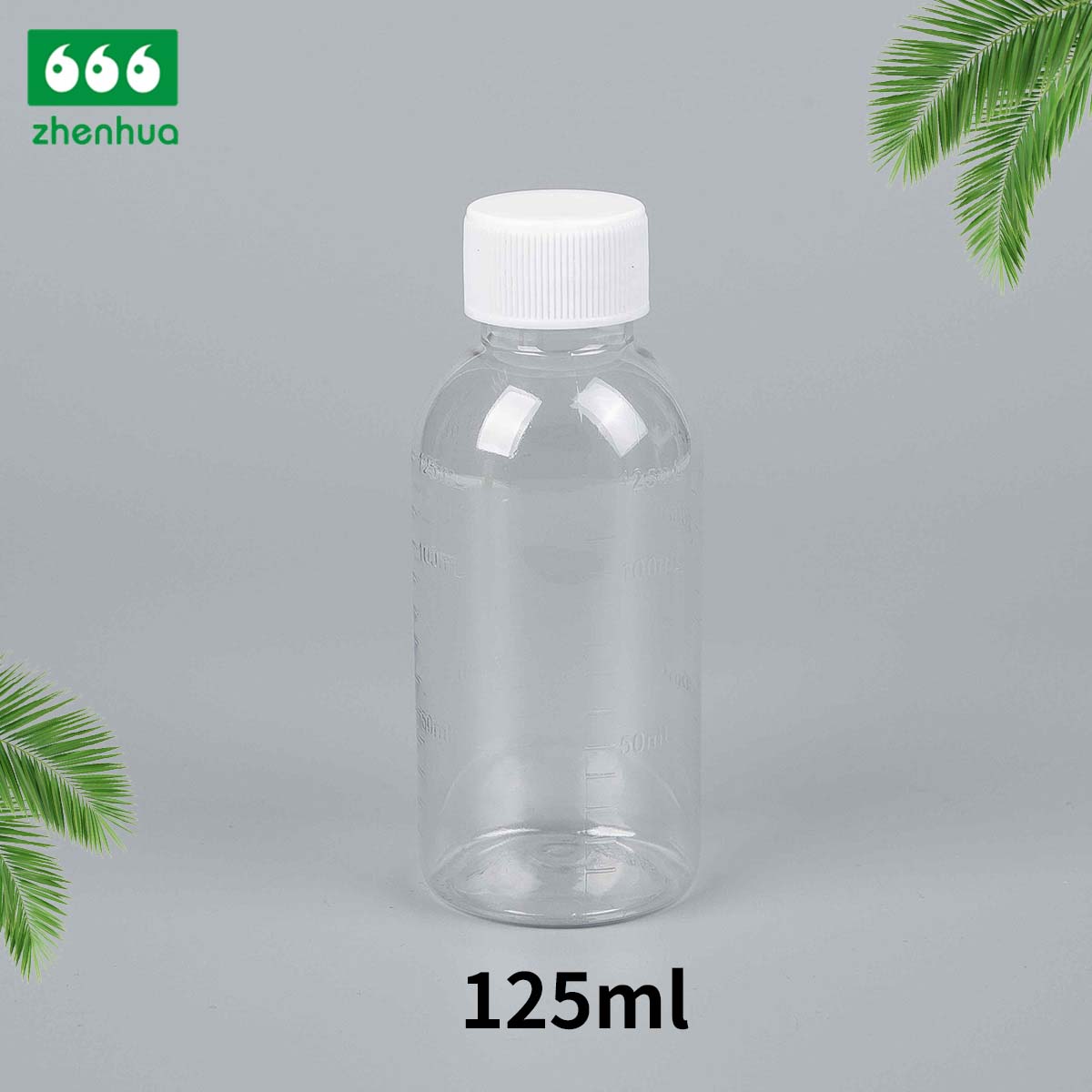 120ml Transparent/Amber Round PET Medicinal Liquid Bottle Syrup Bottle Suspension Bottle Child Resistant Cap/CRC