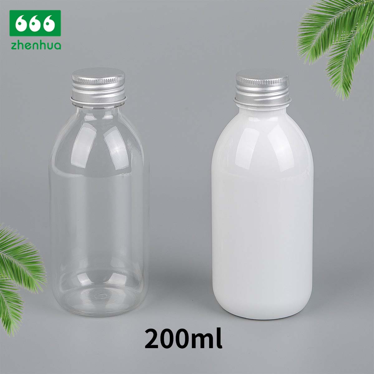 150ml/200ml/350ml Round White/Clear PET Medicinal Mouthwash Bottle Juice Drink Bottle with Tamper Proof Cap