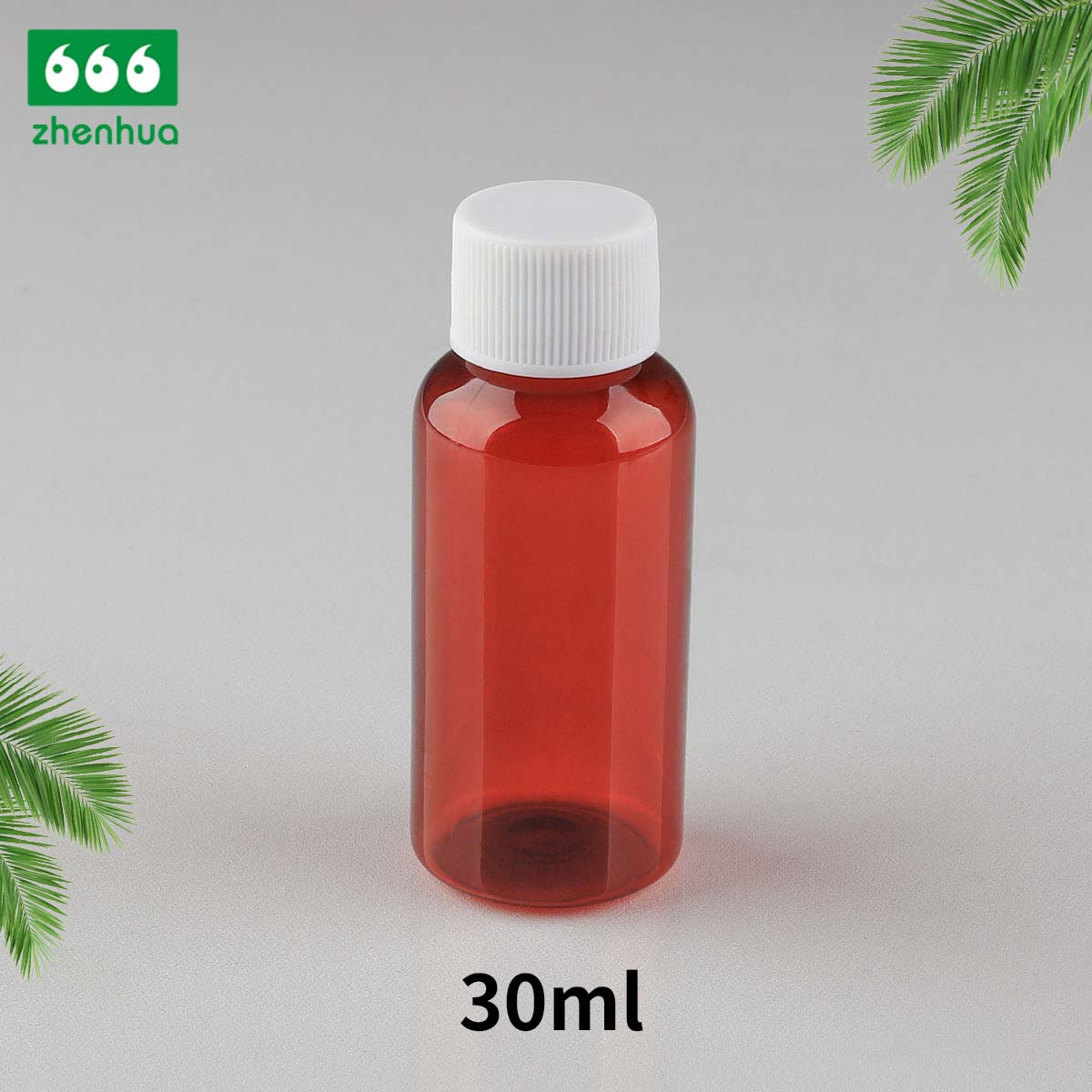 30ml/ 1oz Round Amber PET Chemical Reagent Bottle with Tamper-Proof Cap