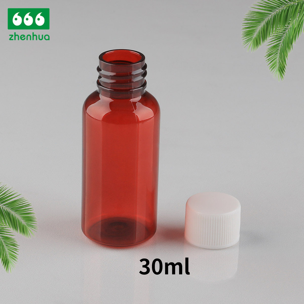 30ml/ 1oz Round Amber PET Chemical Reagent Bottle with Tamper-Proof Cap