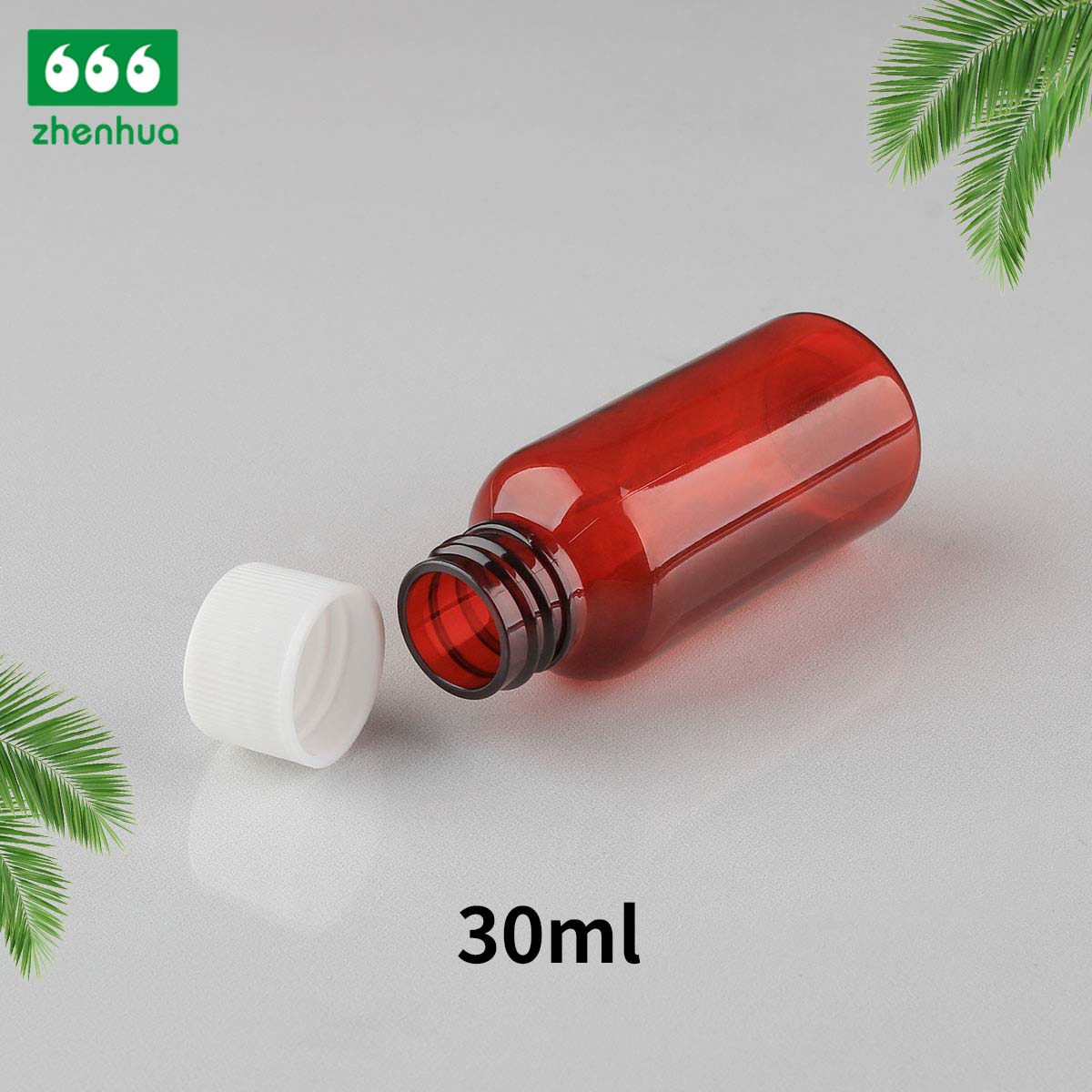 30ml/ 1oz Round Amber PET Chemical Reagent Bottle with Tamper-Proof Cap