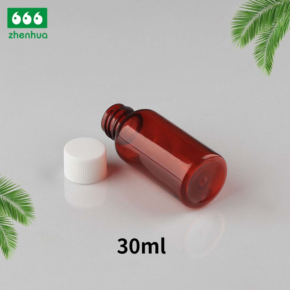 30ml/ 1oz Round Amber PET Chemical Reagent Bottle with Tamper-Proof Cap