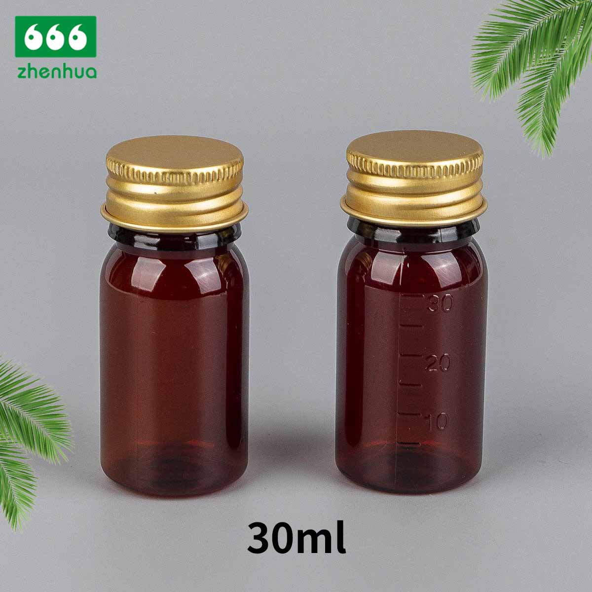 30ml/ 1oz Round Amber PET Chemical Reagent Bottle with Tamper-Proof Cap