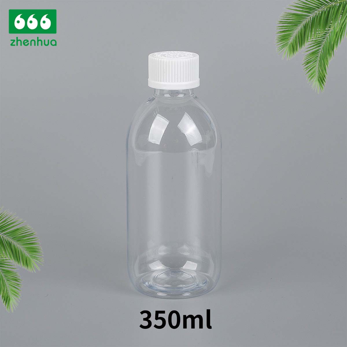 150ml/200ml/350ml Round White/Clear PET Medicinal Mouthwash Bottle Juice Drink Bottle with Tamper Proof Cap