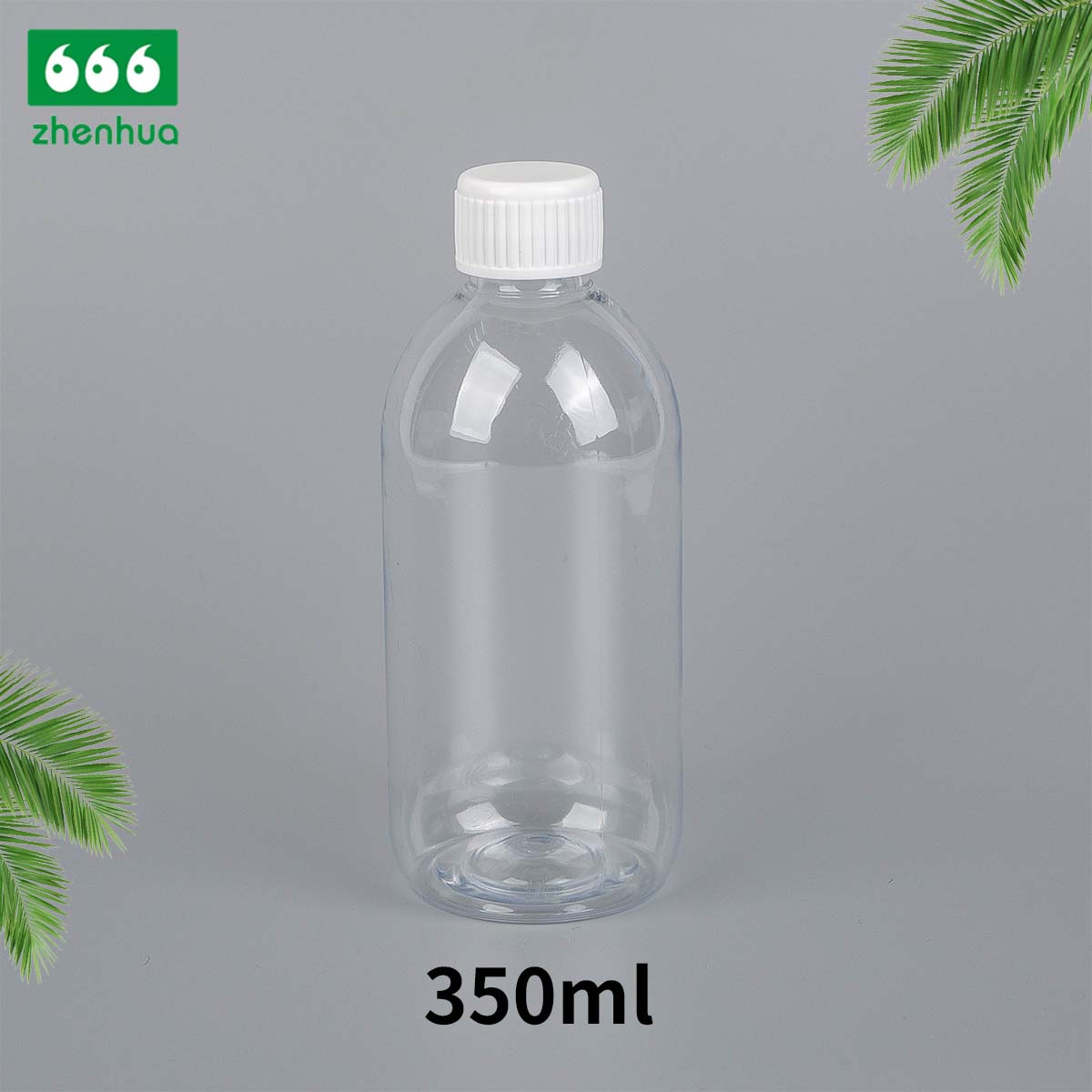 150ml/200ml/350ml Round White/Clear PET Medicinal Mouthwash Bottle Juice Drink Bottle with Tamper Proof Cap