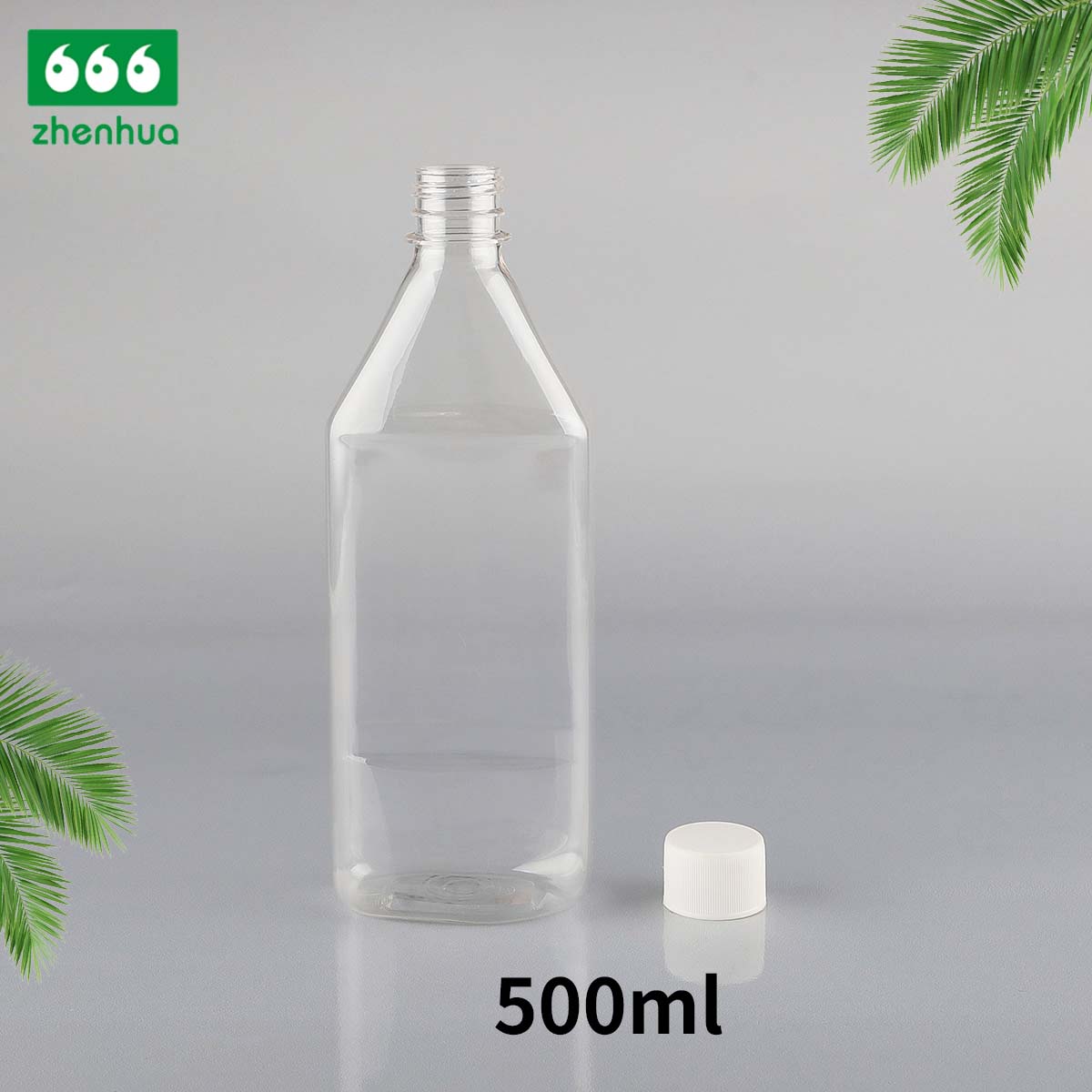 450ml Amber Square PET Fish Oil Bottle Seasoning Sauce Bottle