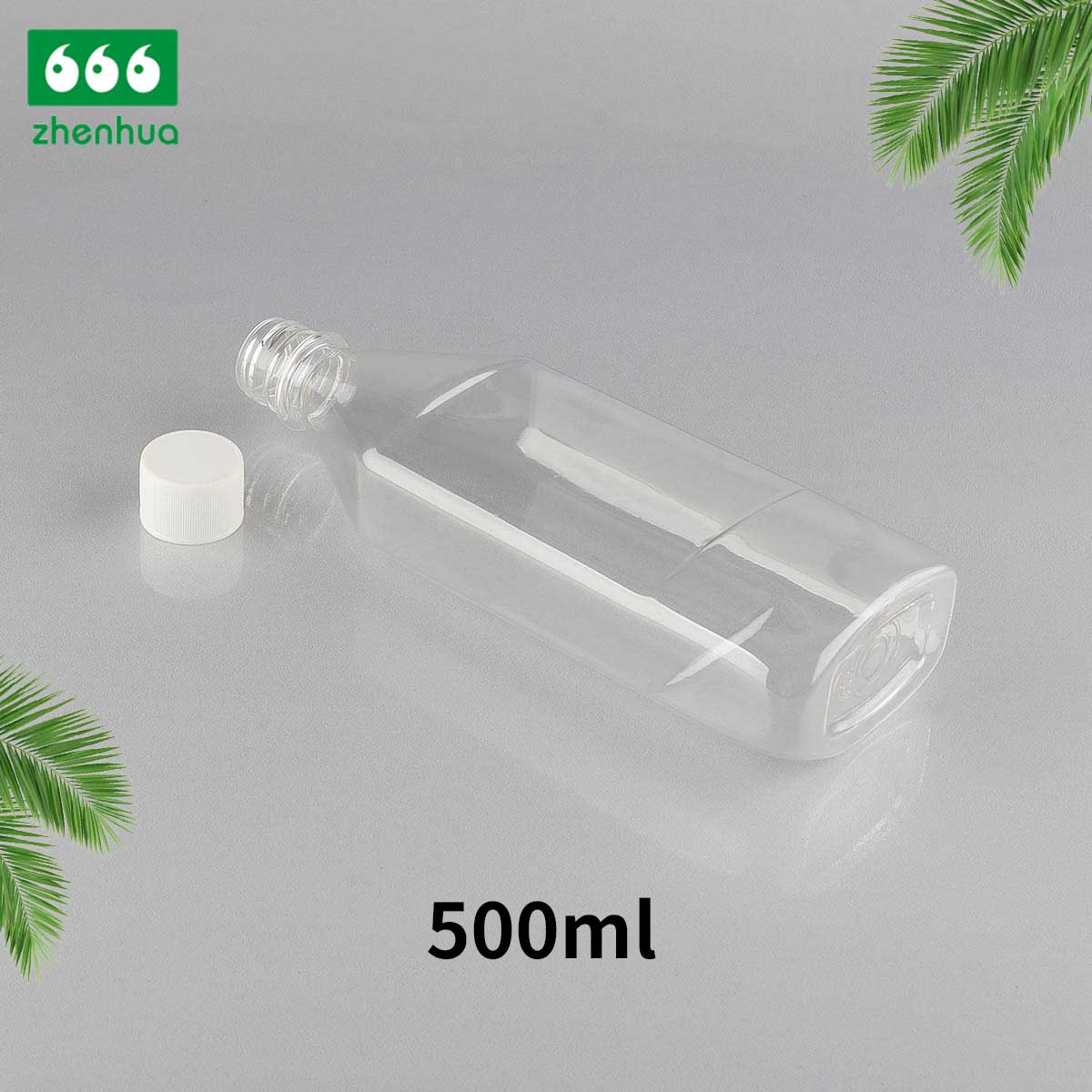 450ml Amber Square PET Fish Oil Bottle Seasoning Sauce Bottle