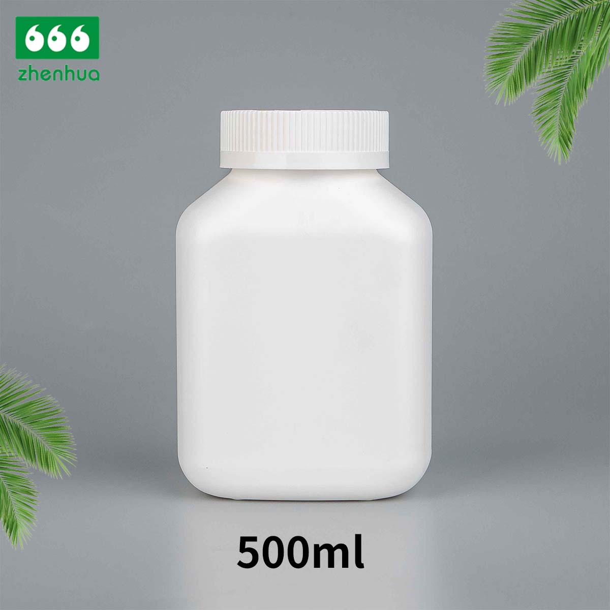 100ml 130ml 220ml 500ml Square HDPE Medicine Container Bottle Capsule Tablet Plastic Bottle with Child Resistant Cap