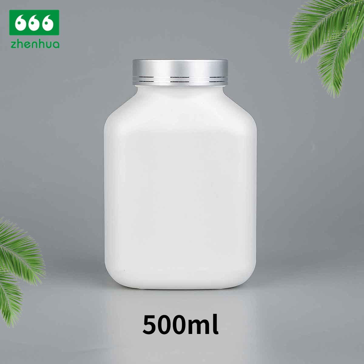 100ml 130ml 220ml 500ml Square HDPE Medicine Container Bottle Capsule Tablet Plastic Bottle with Child Resistant Cap