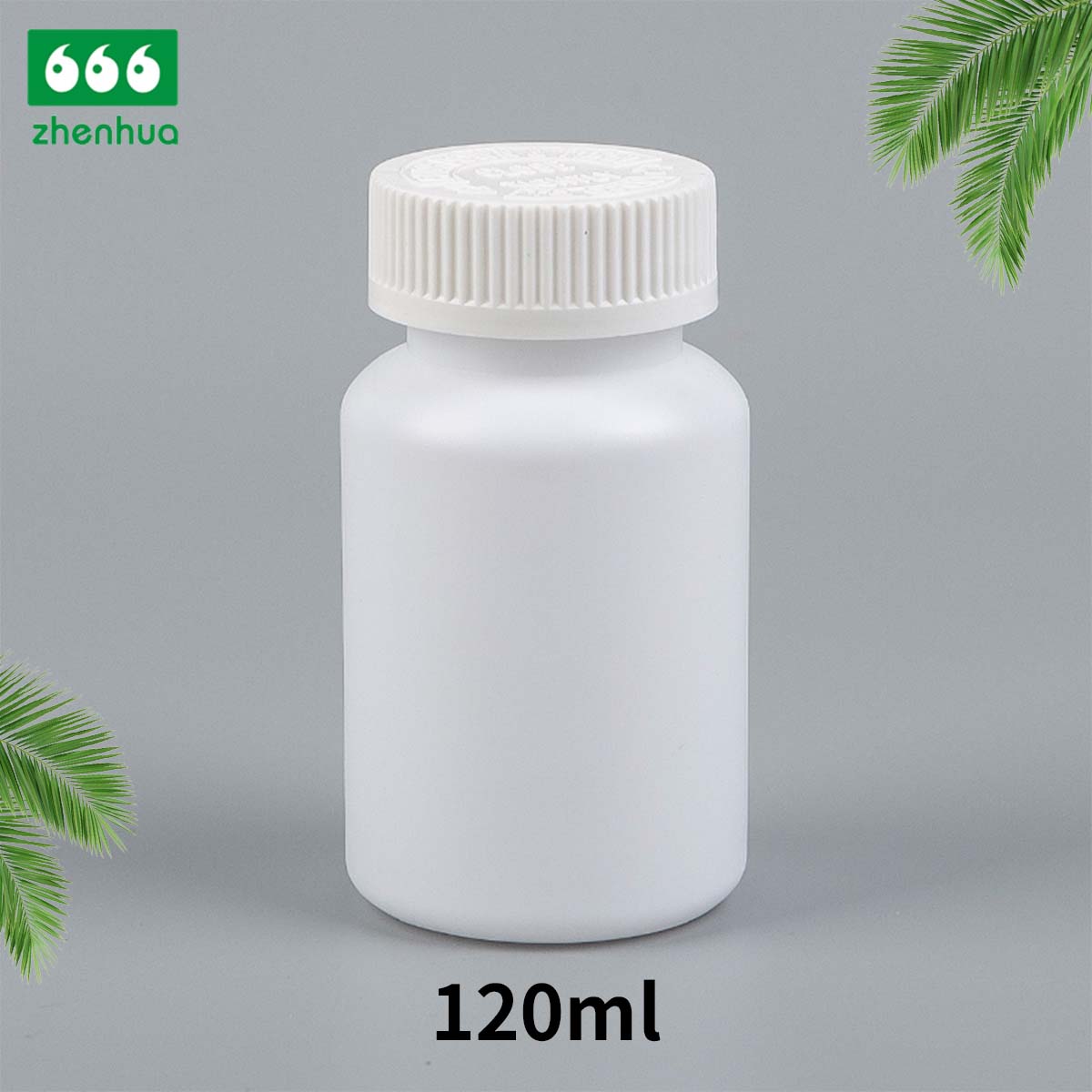 38/400 120cc 4oz Plastic HDPE Solid Granule Medicine Bottle White Round Bottle with White PE Screw Cap