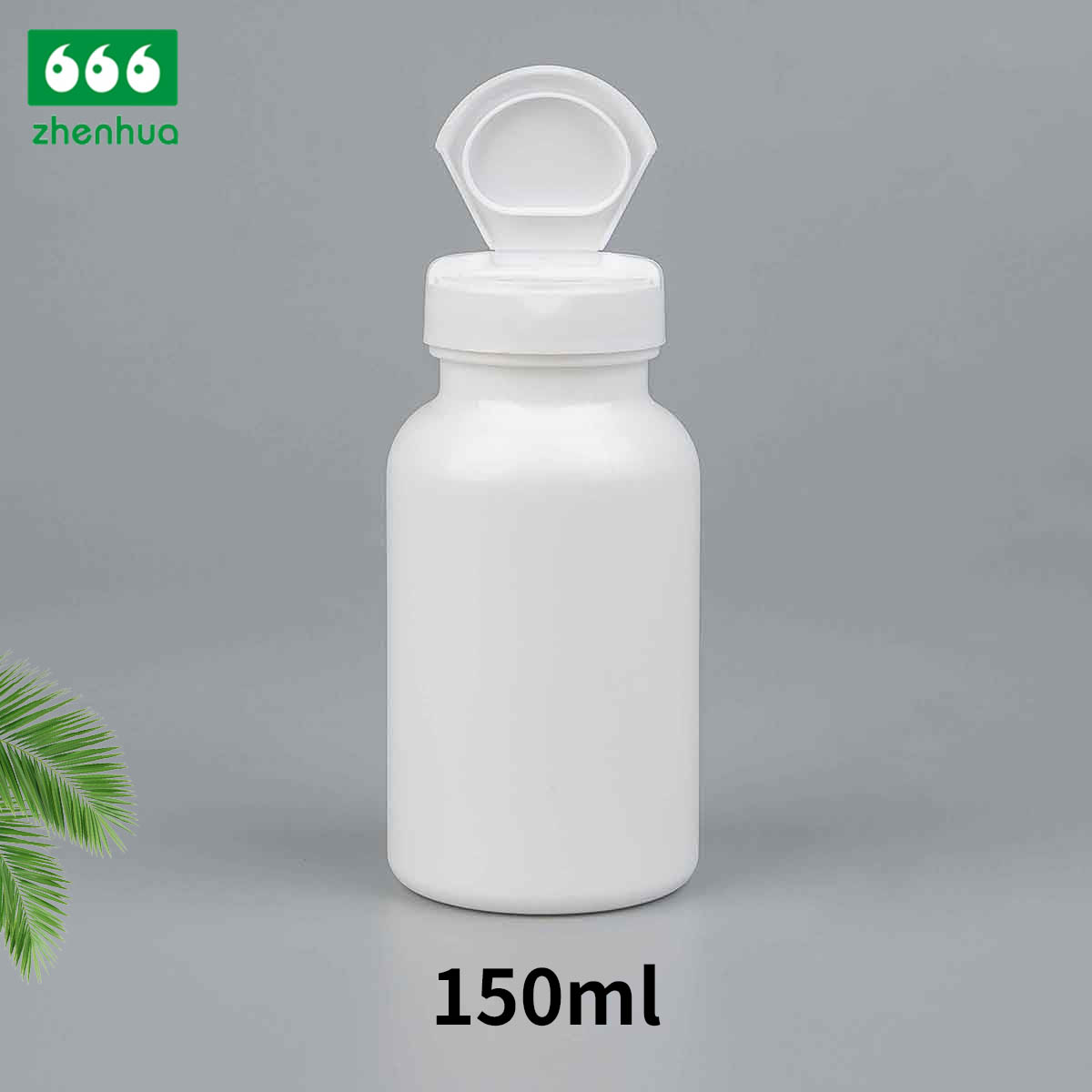 150ML 5OZ Plastic HDPE Round White Tablet Bottles With White PE Screw Cap For Pharmaceutical Packaging