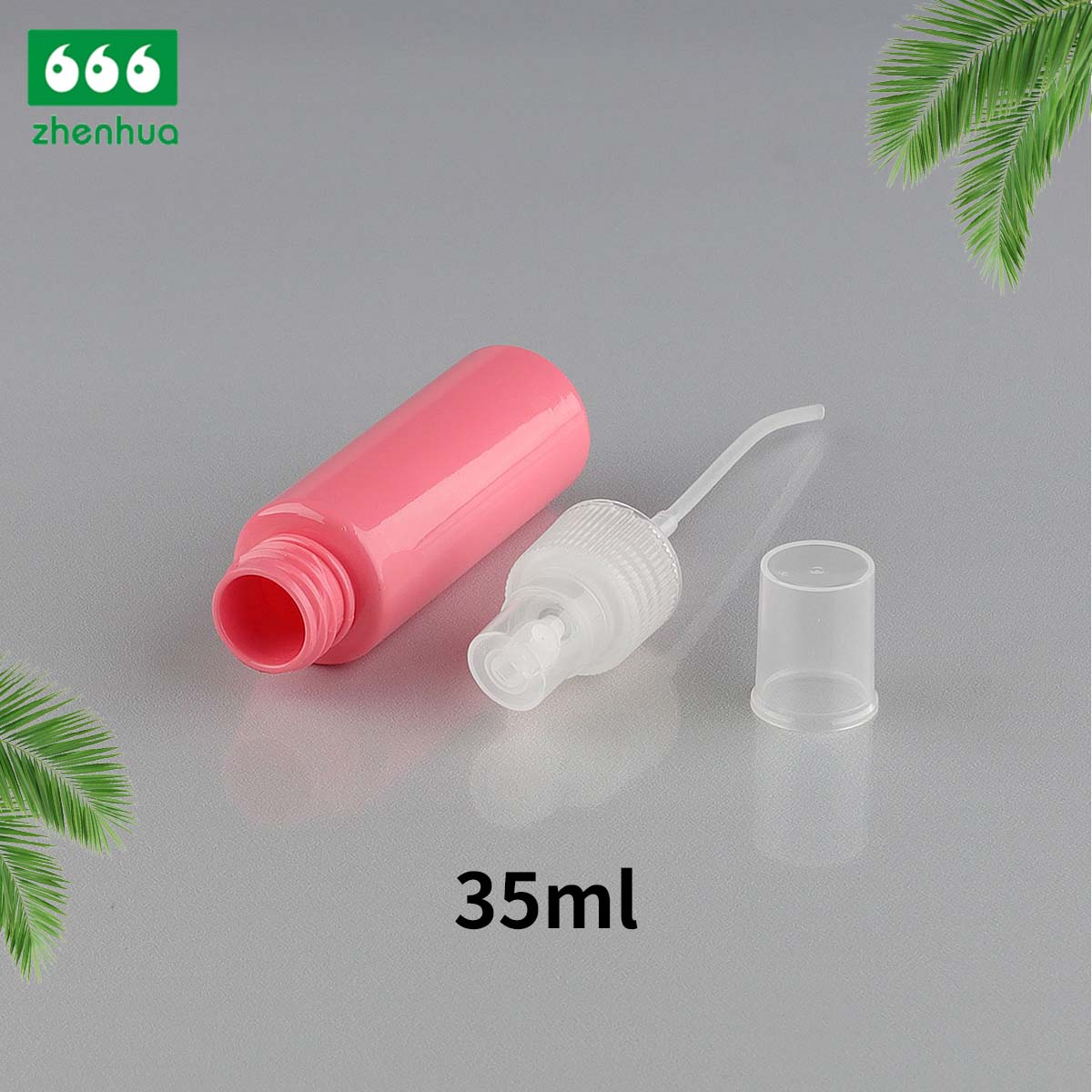 30ml 35ml 50ml Transparent Plastic PET Cylinder Dispenser Spray Mini Bottle with Fine Mist Sprayer