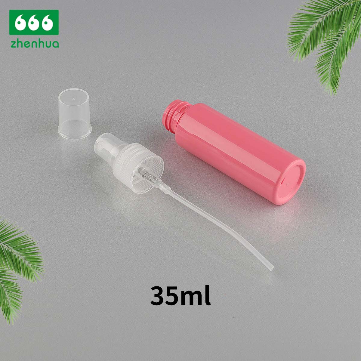 30ml 35ml 50ml Transparent Plastic PET Cylinder Dispenser Spray Mini Bottle with Fine Mist Sprayer