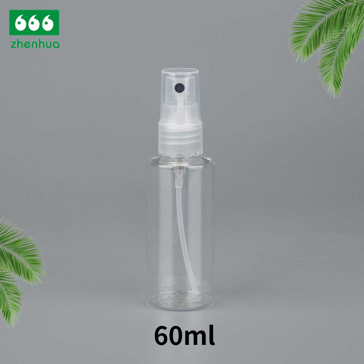 15ml/30ml/40ml/60ml/100ml Clear Cylinder Plastic PCR PET Spayer Bottle/Refillable Travel Bottle