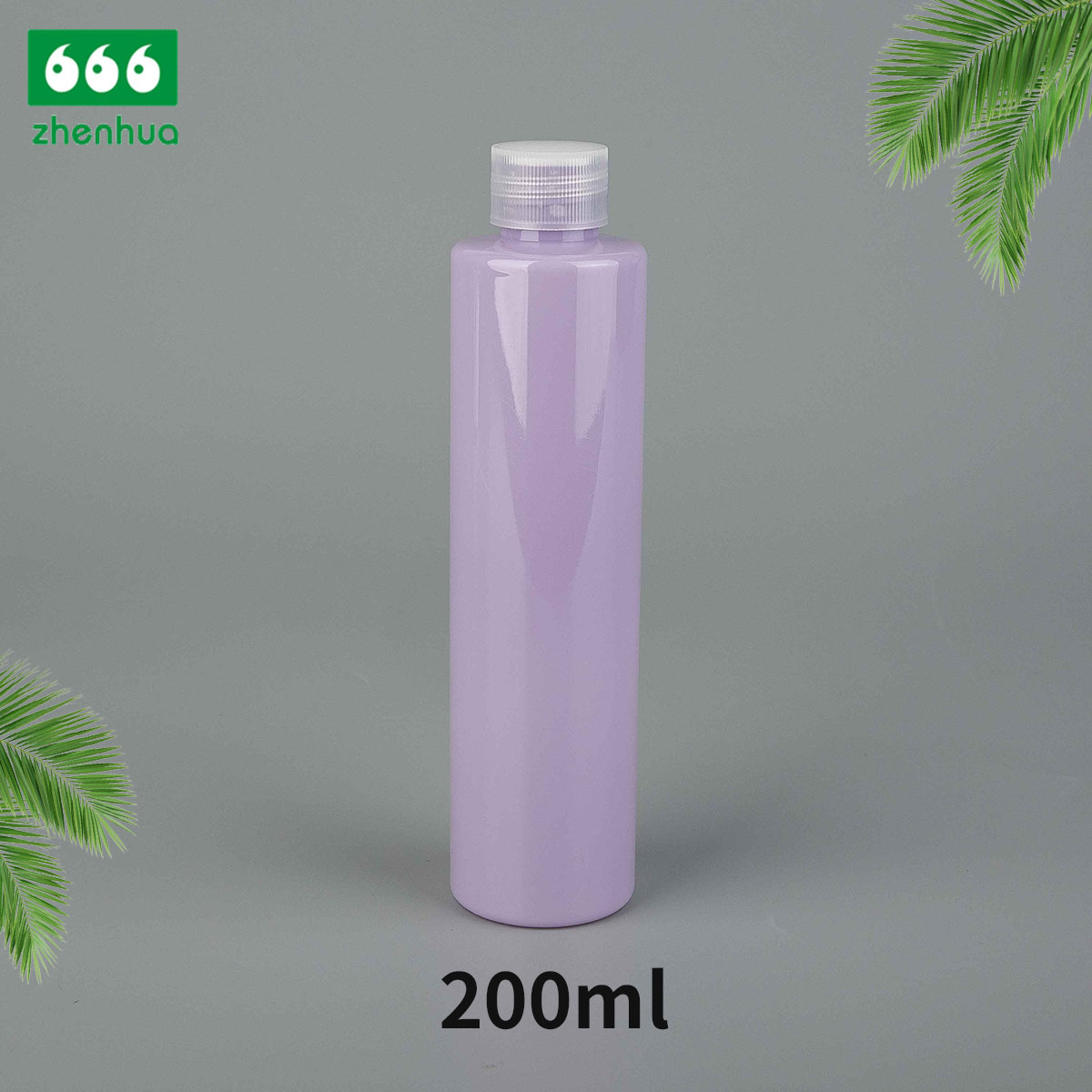 200ML 7OZ Multicolorful PET Plastic Flat Round Spray Bottle with PE Lined Screw Cap