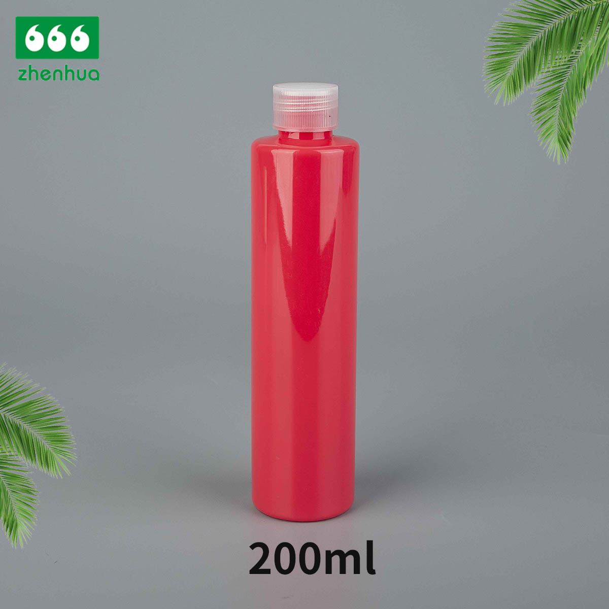 200ML 7OZ Multicolorful PET Plastic Flat Round Spray Bottle with PE Lined Screw Cap