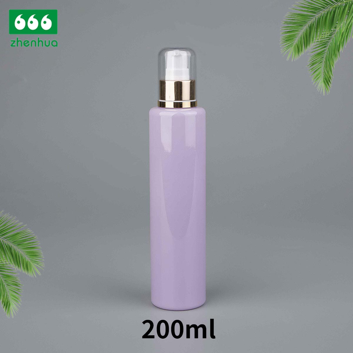 75ml 200ml 250ml Cylinderical Plastic PET Transparent/Pale Pink Lotion Squeeze Bottle with Natural Flip Top Cap