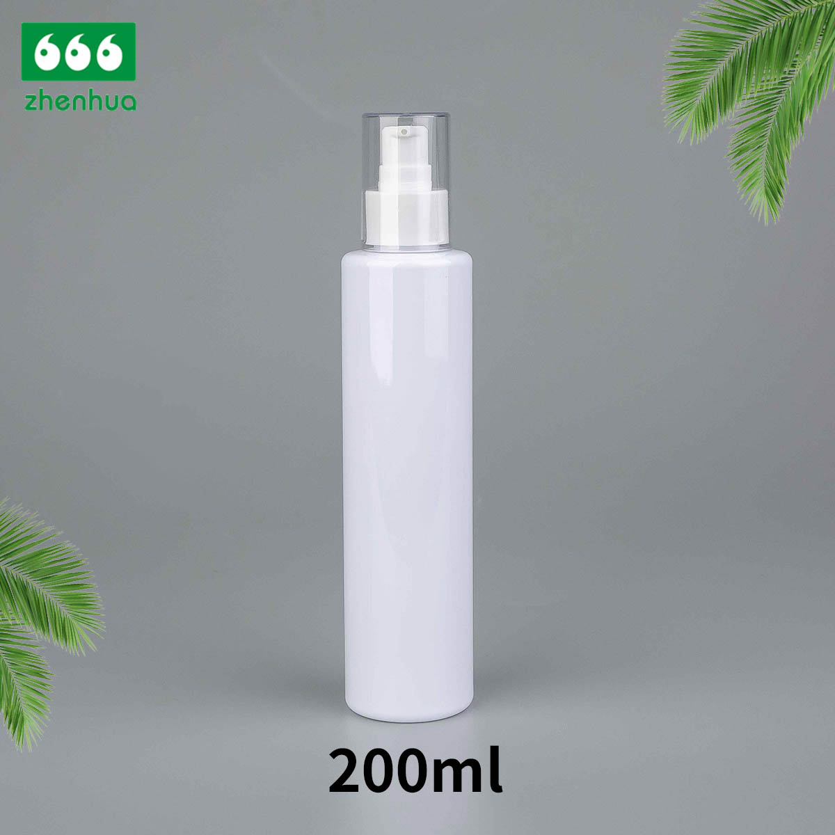 75ml 200ml 250ml Cylinderical Plastic PET Transparent/Pale Pink Lotion Squeeze Bottle with Natural Flip Top Cap