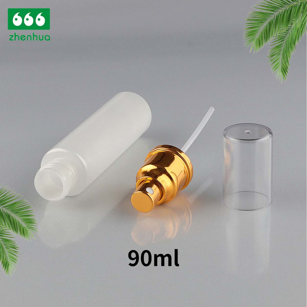 75ml 80ml 90ml Plastic PET/PCR Cylinderical Sterilizing Alcohol Spray Bottle with UV/PE Mist Spray Pump