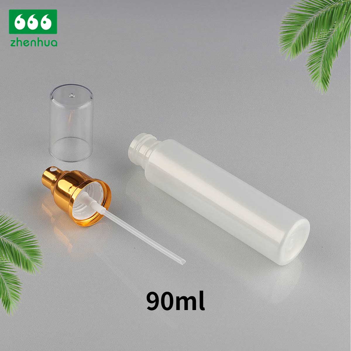 75ml 80ml 90ml Plastic PET/PCR Cylinderical Sterilizing Alcohol Spray Bottle with UV/PE Mist Spray Pump